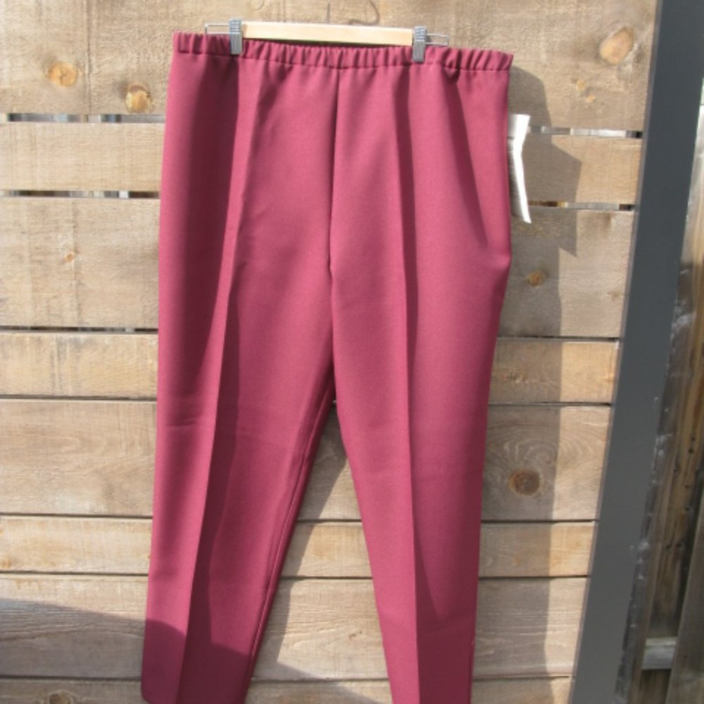 Burgundy Size XL Women's Pants
